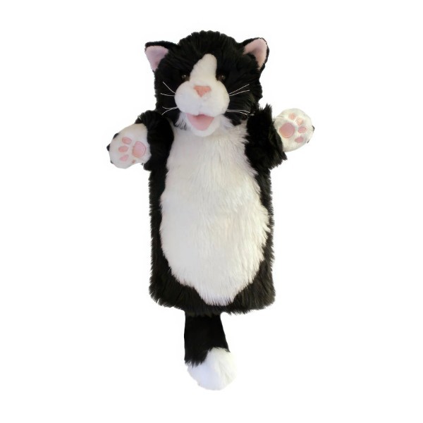 The Puppet Company - Long-Sleeves Black & White Cat Hand Puppet