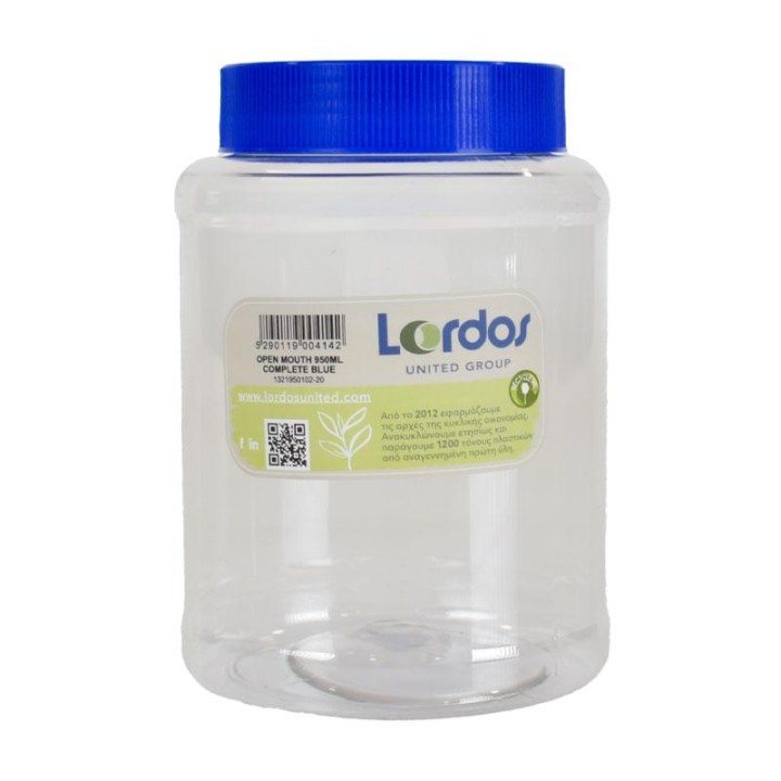 LORDOS PLASTIC CONTAINER WITH BLUE LID
