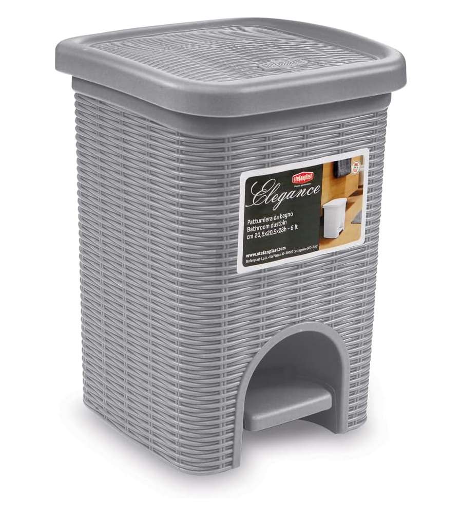 STEF ELEC TOILET BIN WHITE 6L