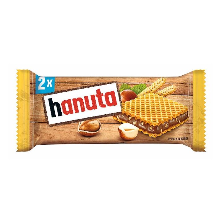 Hanuta Wafer Wth Cacao Hazelnut 2Pcs 44G