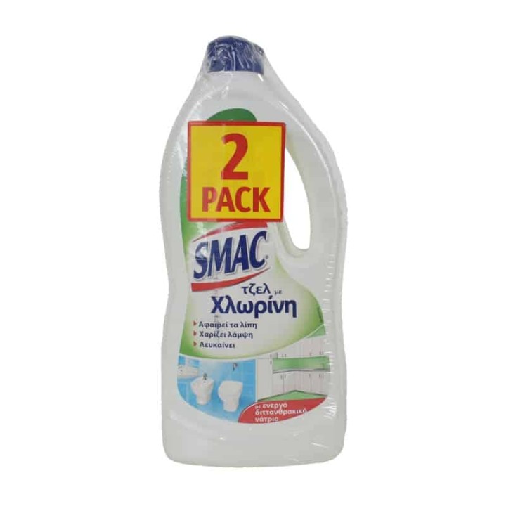 Smac Gel With Bleach 2X1000Ml 2Pack