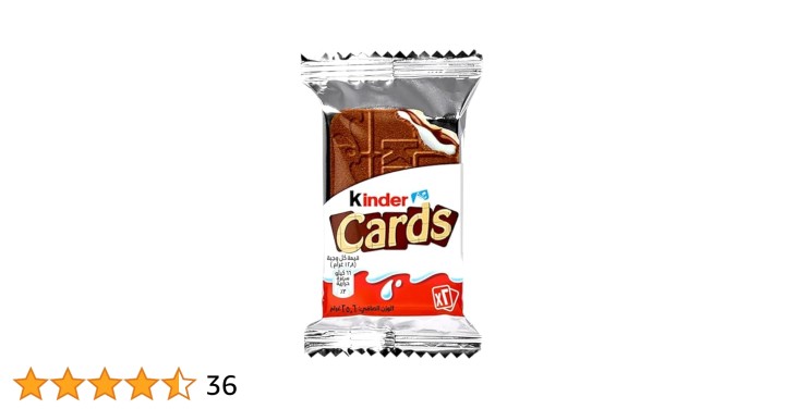 Kinder Cards Crispy Wafers 25.6G - With Creamy Cocoa