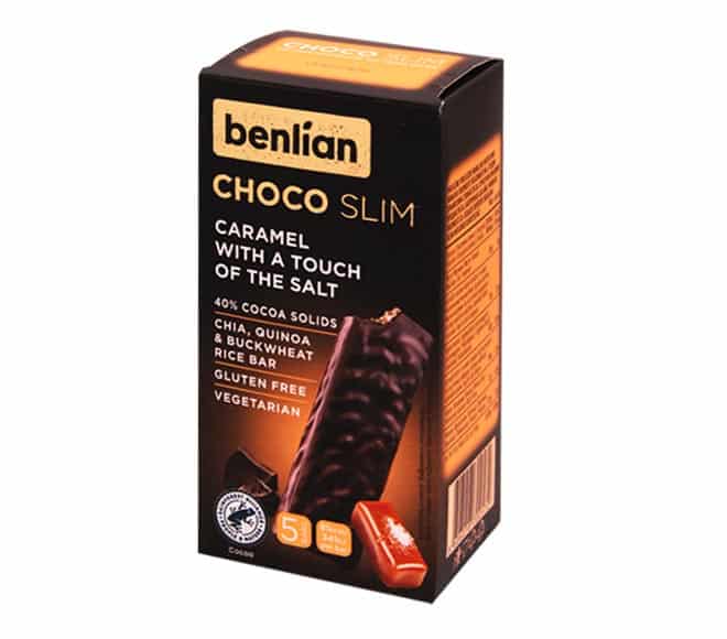 Benlian Choco Slim Chia, Quinoa Buckwheat Rice Bar 80G Caramel With A Touch Of Salt