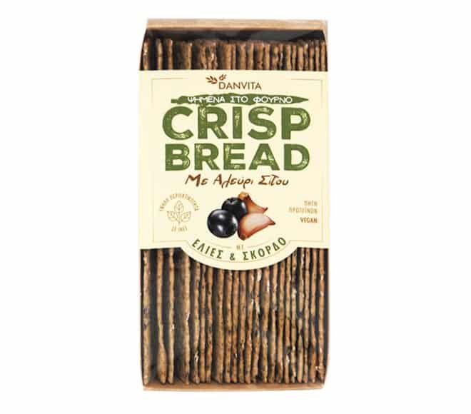 DANVITA crispbreads 130g - olives & garlic