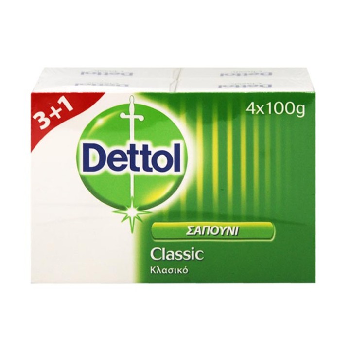 DETTOL SOAP CLASSIC 3+1 FREE 4x100g