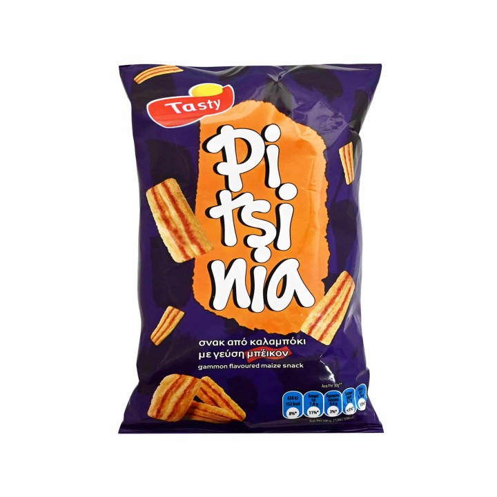 Tasty Pitsinia Corn Snack Bacon 100Gr