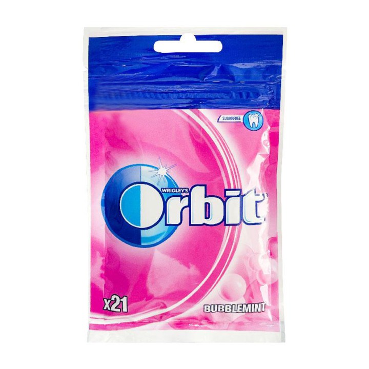 ORBIT Gums BUBBLEMINT BAG 29GR