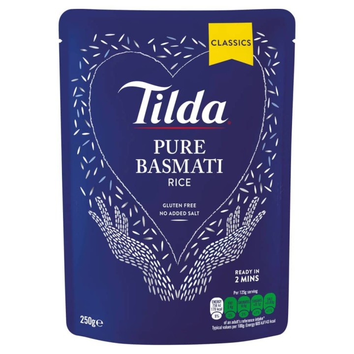 Tilda Ready In 2 Mins Rice 250G - Pure Basmati