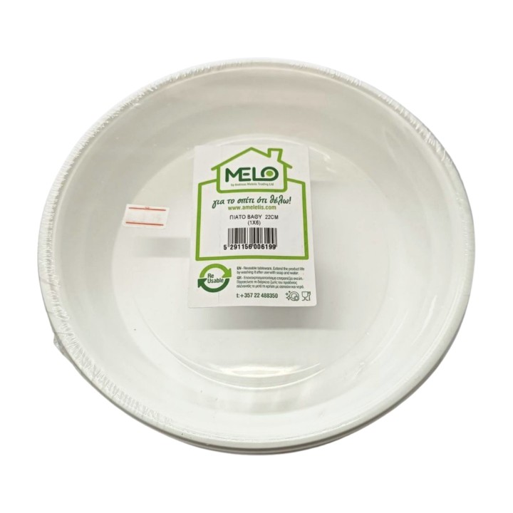 MELO PLASTIC PLATE 6PCS