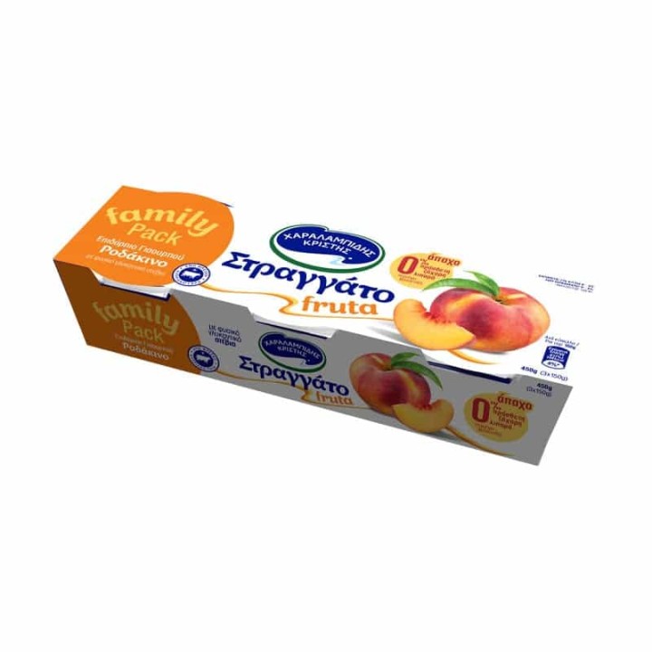 Charalambidis Christis Fruit Yogurt Straggato Peach 3X150G