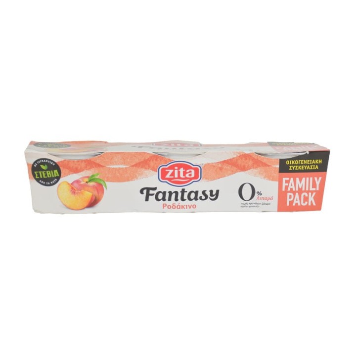 Zita Fruit Yogurt Fantasy With Stevia 3X150G Peach