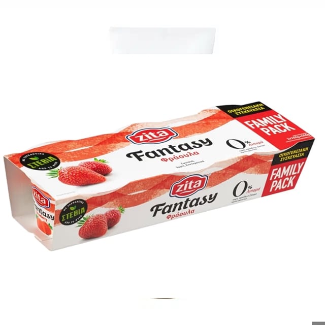 Zita Fruit Yogurt Fantasy With Stevia 3X150G Strawberry