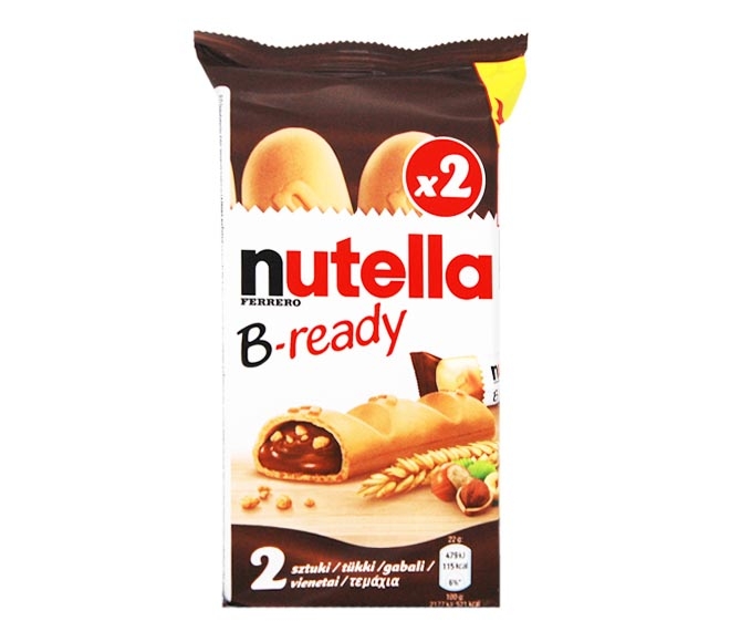 Nutella Ferrero B-Ready Chocolate Wafer Bars 2x22g