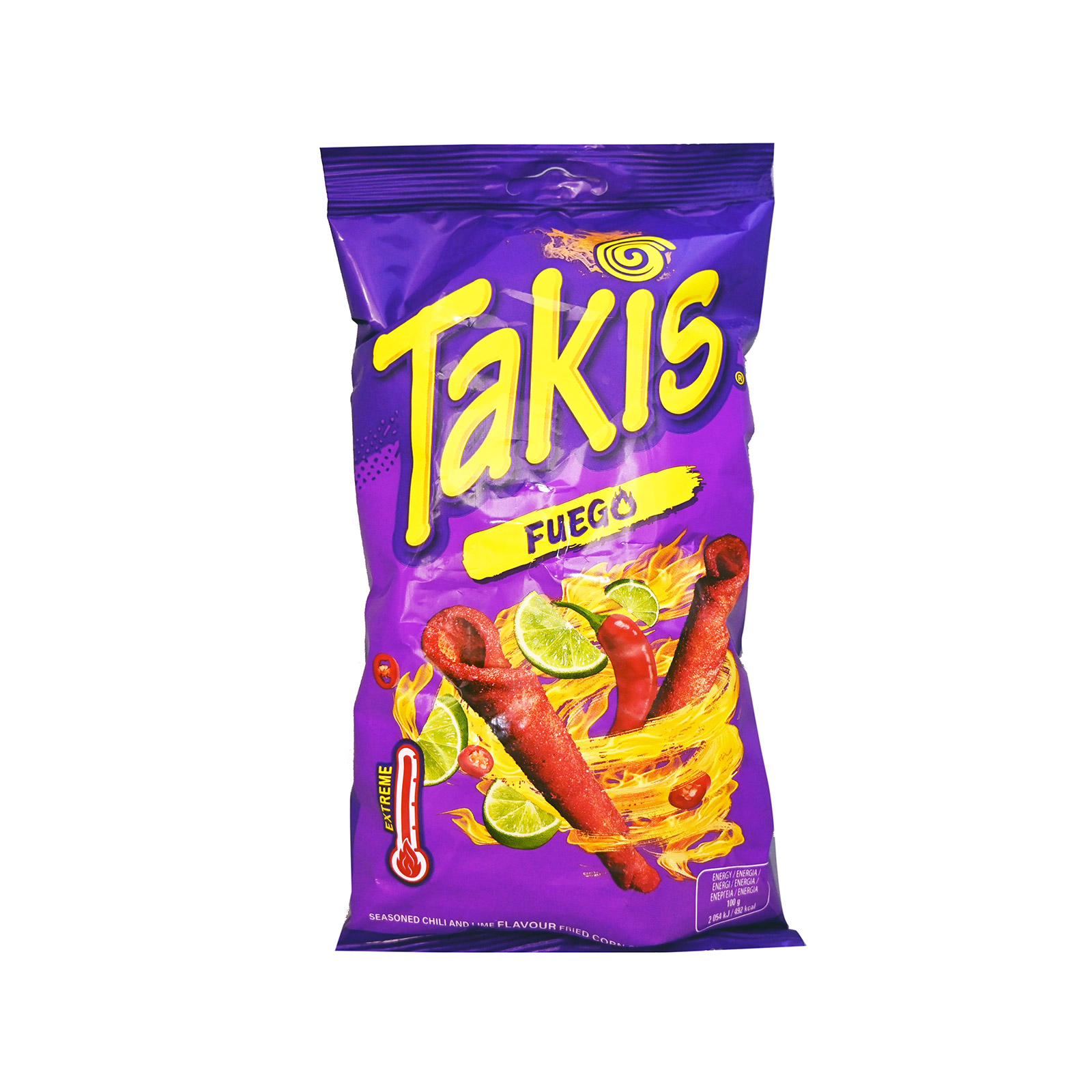 Takis Fuego corn snack with chili & lime 100g