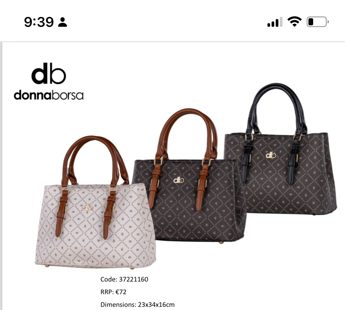 Donna Borsa Ladies Hand Bag Beige/kafe