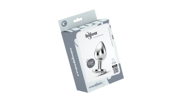 CRUSHIOUS BIJOU ANAL JEWEL PLUG CLEAR LARGE WITH FREE VELVETY BAG