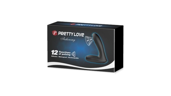Pretty Love ARCHENEMY Anal Massager with Pulse waves BLACK