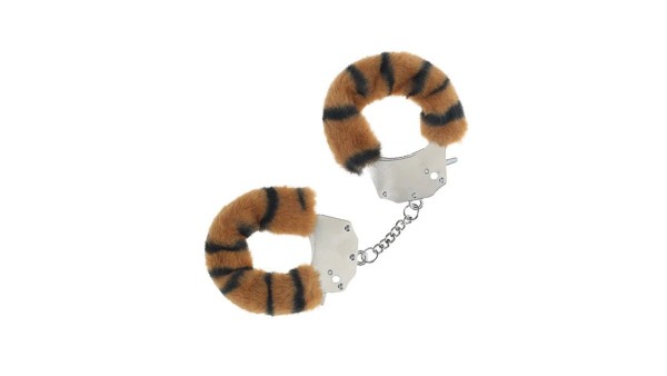 Shots Ouch! Heavy-duty Fluffy Handcuffs - Tiger