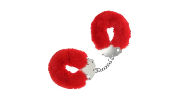 Ouch! Heavy Duty Fluffy Handcuffs red