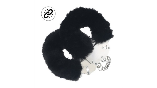 Ouch! Heavy Duty Fluffy Handcuffs Black