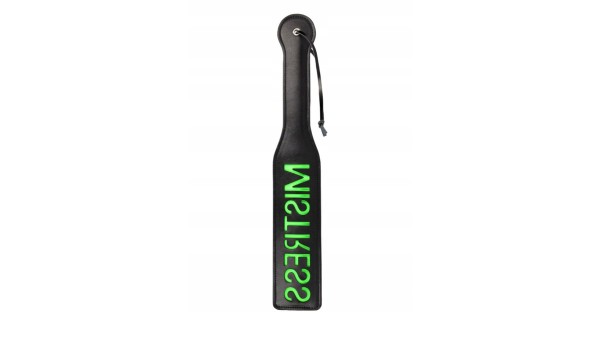 'Mistress'' Paddle - Glow in the Dark - Black/Neon Green