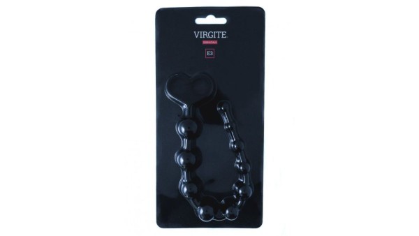 VIRGITE SILICONE ANAL BEADS x 10 BLACK
