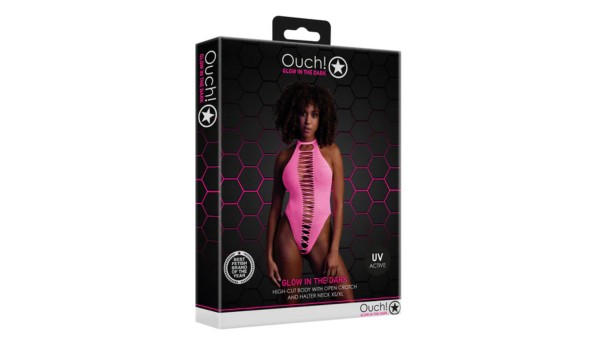 High-waisted bodysuit - One size - Neon pink