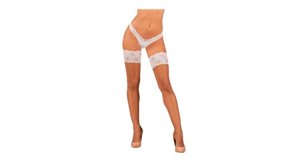 Obsessive Heavenlly stockings with white lace XS/S
