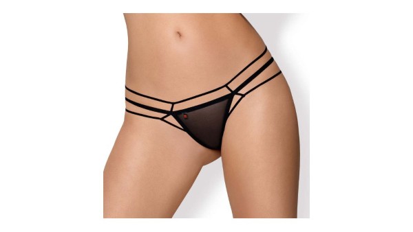 Obsessive Strappy Thong Black L/XL