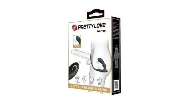 PRETTY LOVE WARREN R-C vibrating pulsating plug with ring