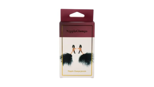 Nipple Clamps with black wings and adjustable tension.