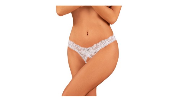 Obsessive Heavenlly white crotchless thong XS/S