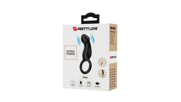 PRETTY LOVE TRAE vibrating penis ring and plug