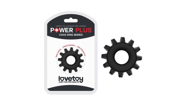 Lovetoy Power Plus penis ring black mid. 1.6cm