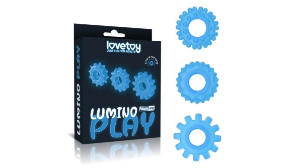 Rings glowing in the dark Lumino Play 3 pcs. Lovetoy