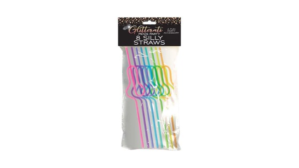 Glitterati Silly Penis Straws Pack of 8