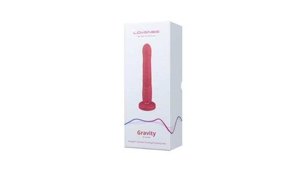 Lovense Gravity Thrusting Dildo Red