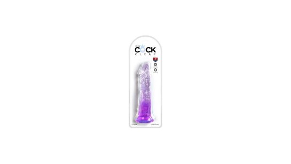 King Cock Clear 8" - Cock Purple