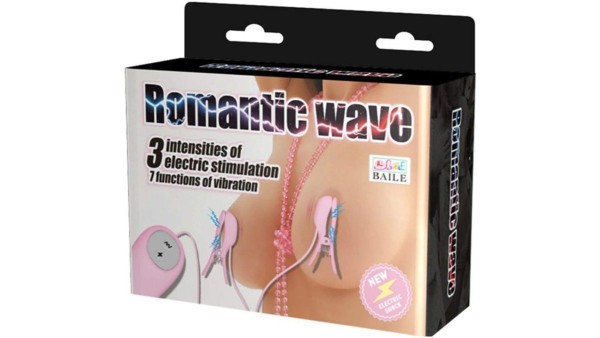 Pretty Love Romantic Wave Nipple Clamps, Pink