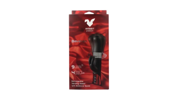 BEVEREN RECHARGEABLE VIBRATING RABBIT WITH ROTATIONAL BEADS