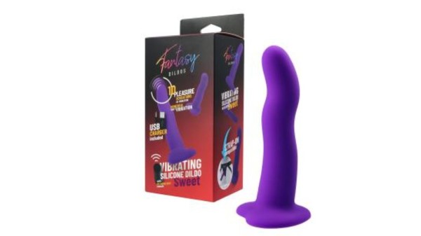 VIBRATING SILICONE DILDO SWEET" W/ REMOTE CONTROL"