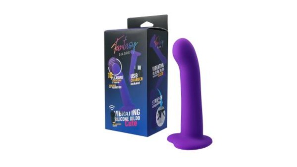 VIBRATING SILICONE DILDO CUTE" W/ REMOTE CONTROL"