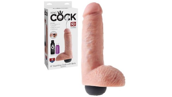 8" Squirting Cock with Balls