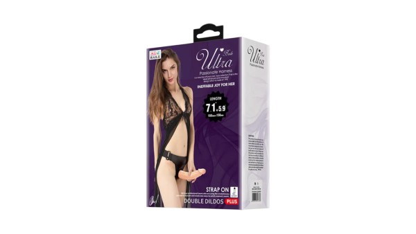 Ultra passionate double dildos strap-on harness