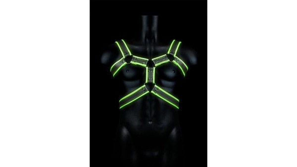 Body Harness - Glow in the Dark - Neon Green/Black - L/XL