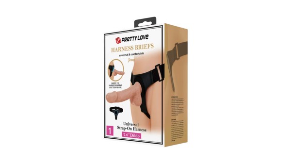 Pretty Love – “Jerry” Universal Strap-On Harness With 7.6″ Dong Flesh