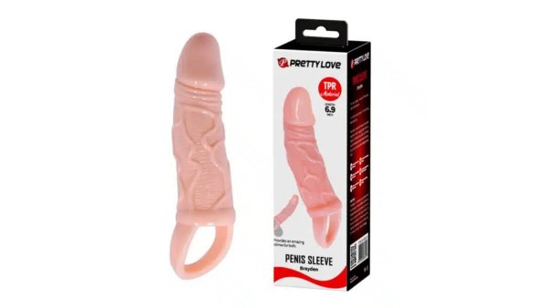 Pretty Love BRAYDEN Penis Sleeve 17.5 cm FLESH WHITE