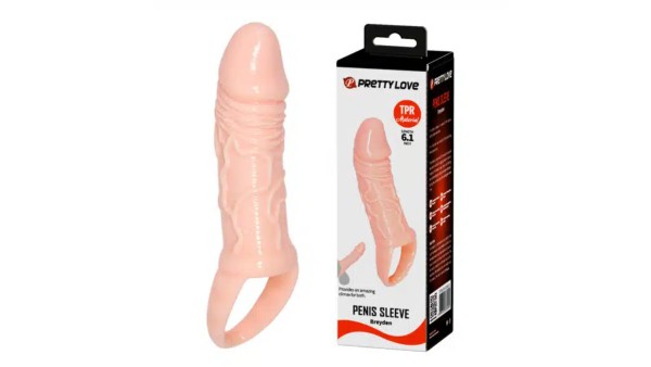 Pretty Love BREYDEN Penis Sleeve 15.5 cm FLESH WHITE