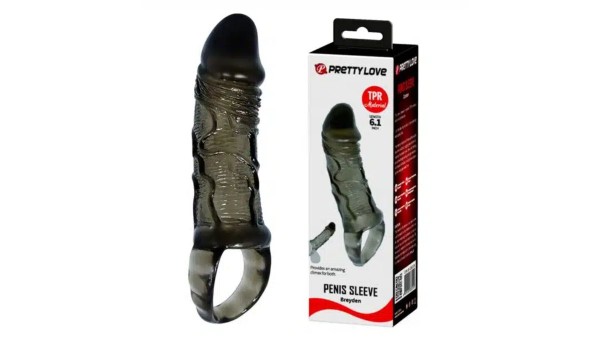 Pretty Love BREYDEN Penis Sleeve 15.5 cm BLACK