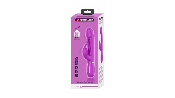 Pretty Love Kampas 3-In-1 Licking Rabbit Vibrator Purple